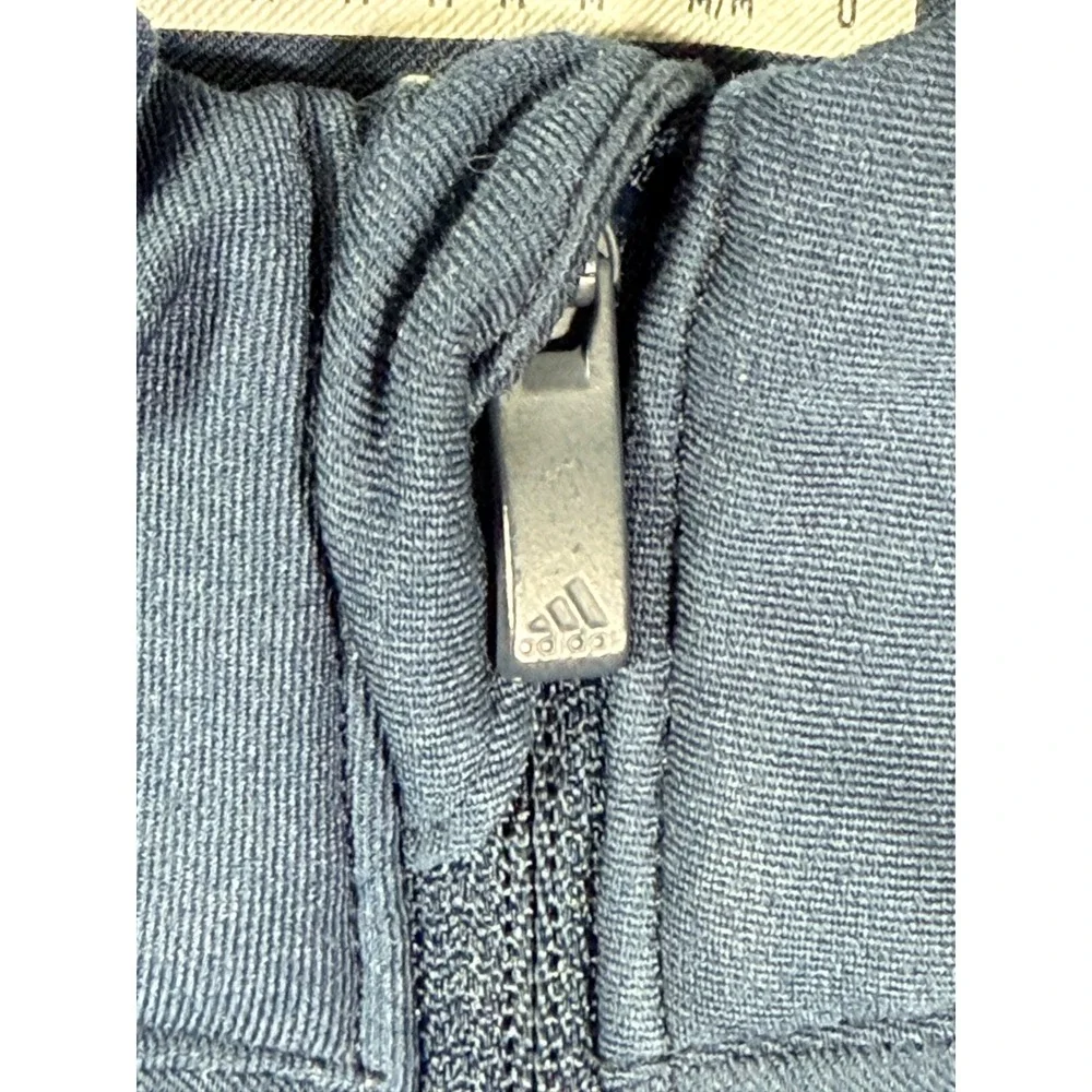 Adidas Golf 1/4 Zip Pullover Mens Sweatshirt Navy Blue Waffle Knit Medium DN3406